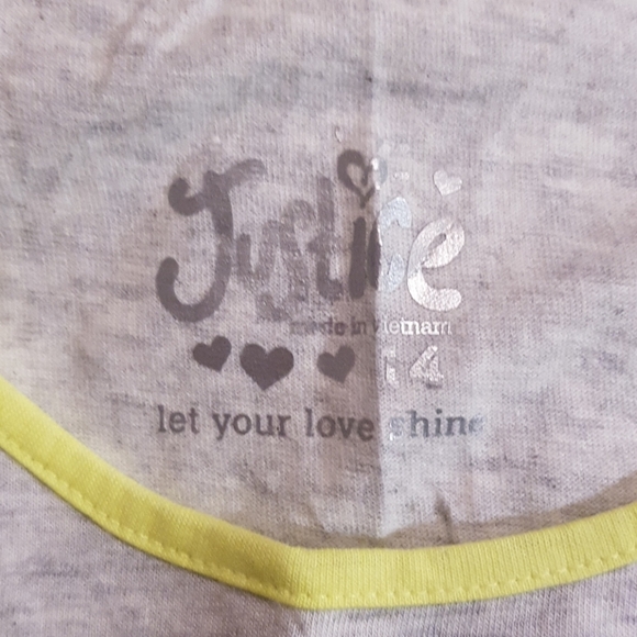 Justice girls size 14 Swim designed shirt - Picture 4 of 5